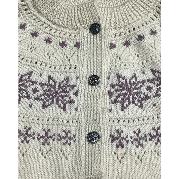 Dale of Norway Women's Sweater Cardigan Fair Isle New Wool Vintage Size 42 M/L - Picture 9 of 12